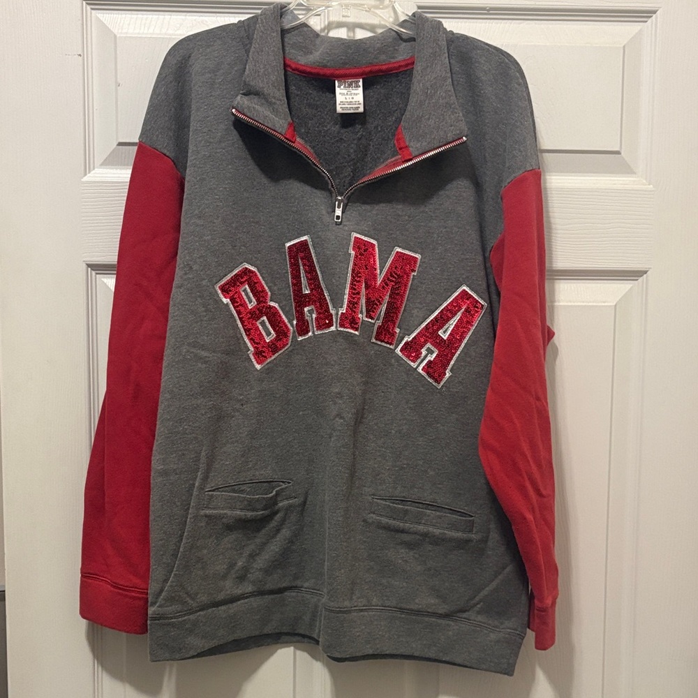 VS Pink Bling 3/4 Zip Sweatshirt